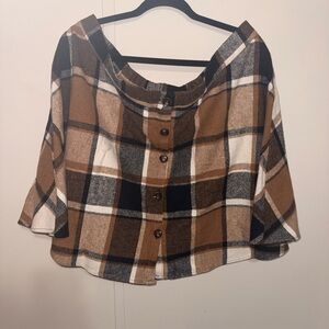 Plaid Button-Up Women's Skirt